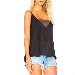 Free People Intimately Grey Lace Black Camisole